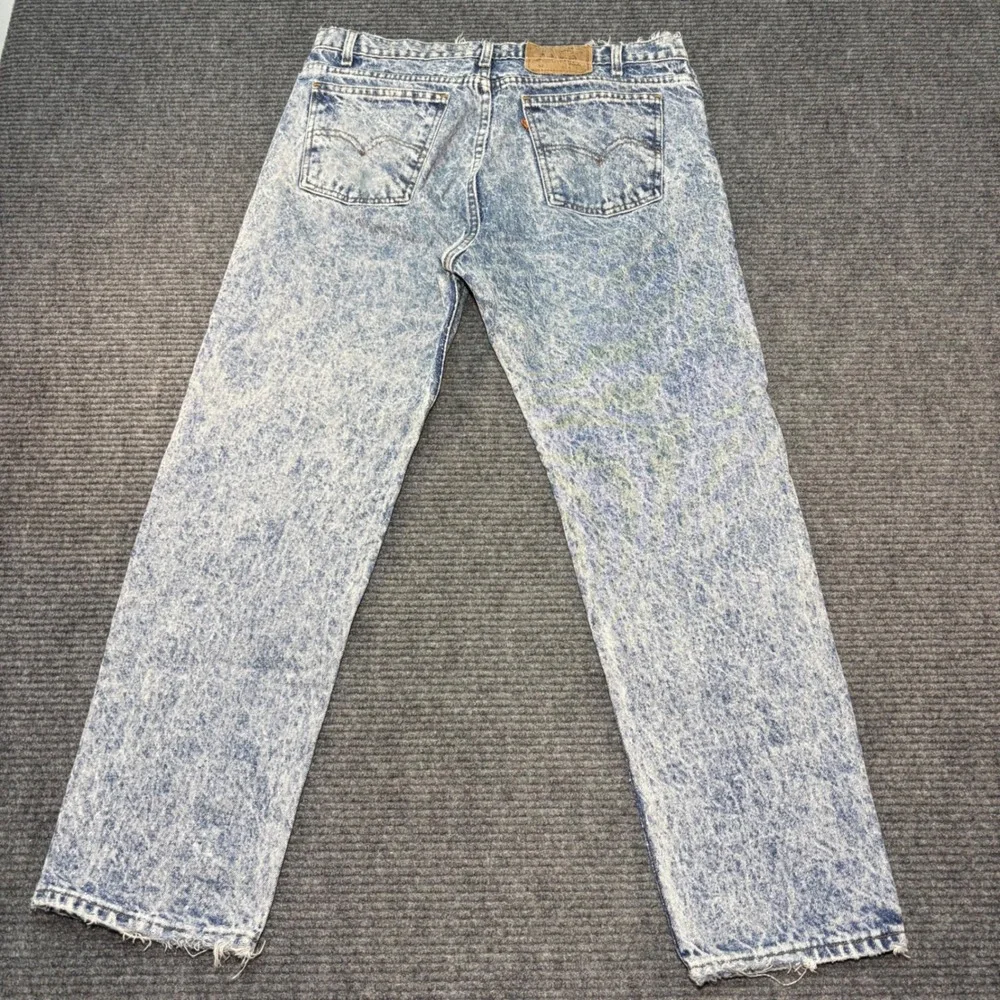 Vintage Levis 505 Acid Wash Jeans Mens 36x30 Orange Tab‎ Made in USA Denim Blue